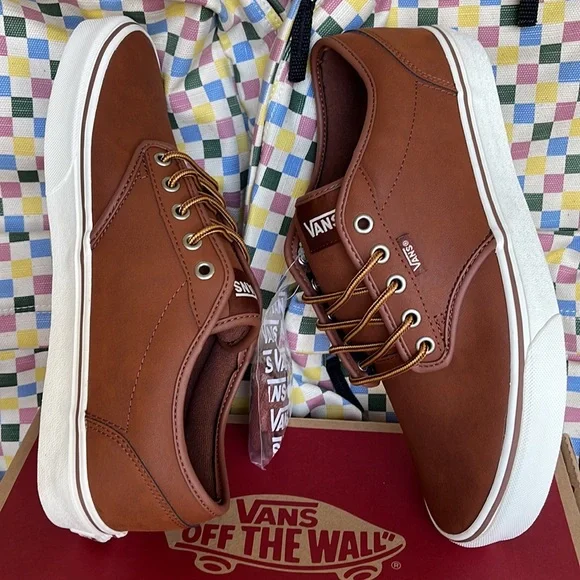 Vans Men’s Atwood (Leather)Brown/Marshmallow VN0A327LLYV Sneakers - Picture 14 of 16